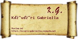 Kővári Gabriella névjegykártya